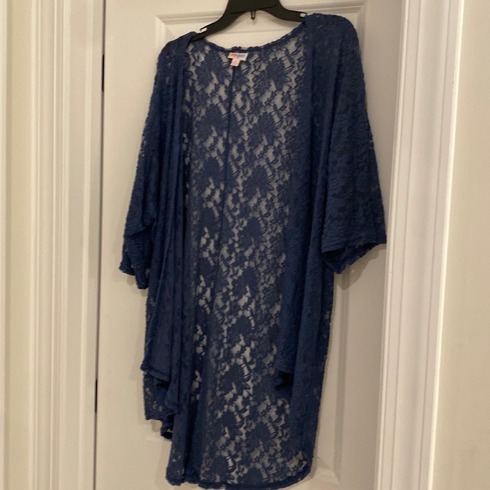 LulaRoe Blue Lace Cover Up